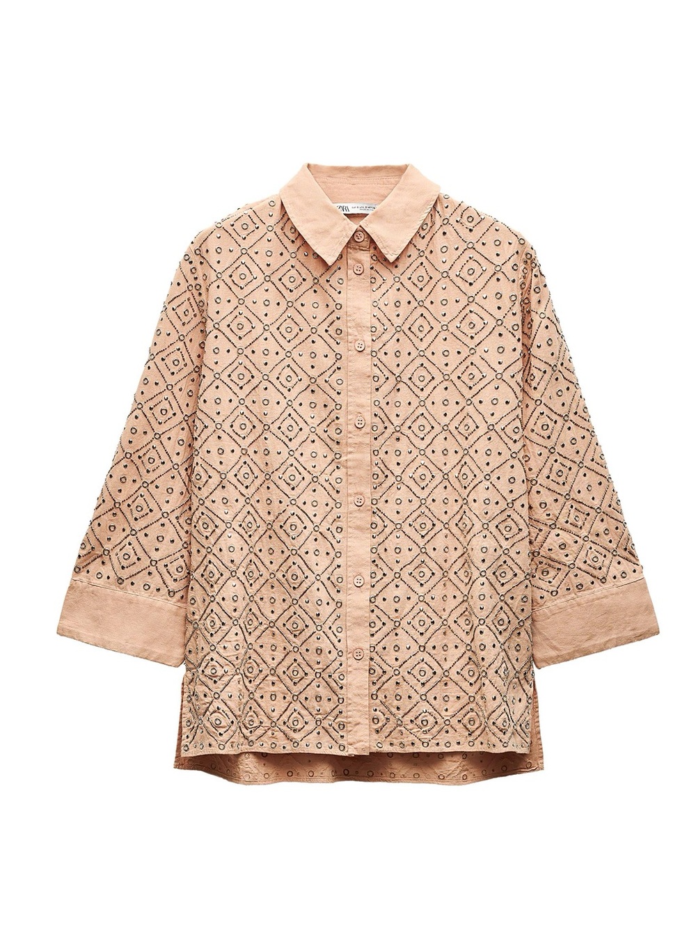Zara Embroidered Shirt Jacket
